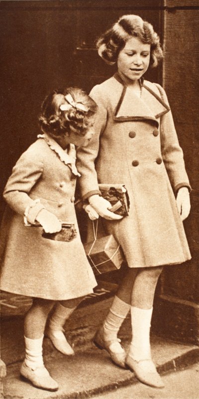 Princess Elizabeth and Her Sister Out Shopping by English Photographer